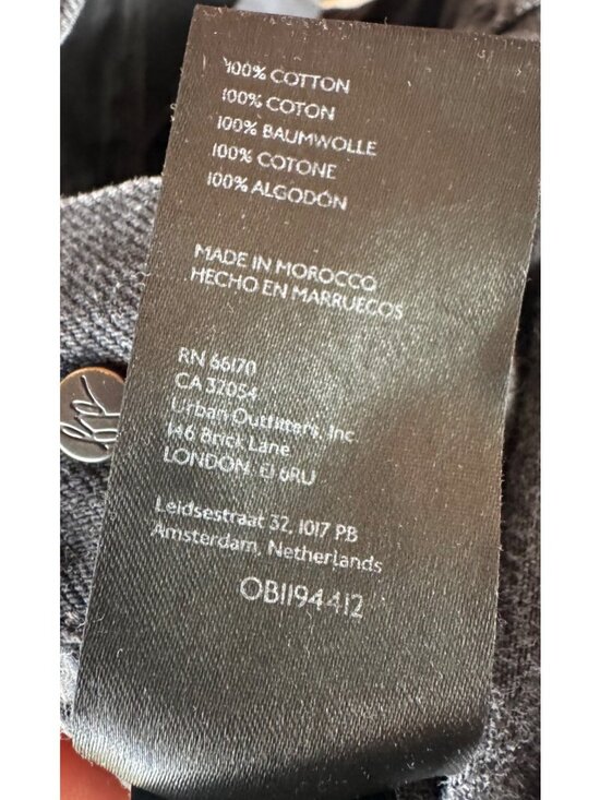 We The Free Baggy Boyfriend Denim Overalls Womens Medium Cross Back 100% Cotton - Picture 7 of 9